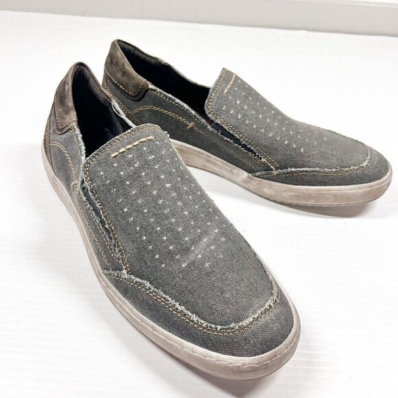 Roan by BEDSTU Gray Casual Kayson Leather Slip On Canvas Shoes Mens Size 10.5 - Picture 5 of 11
